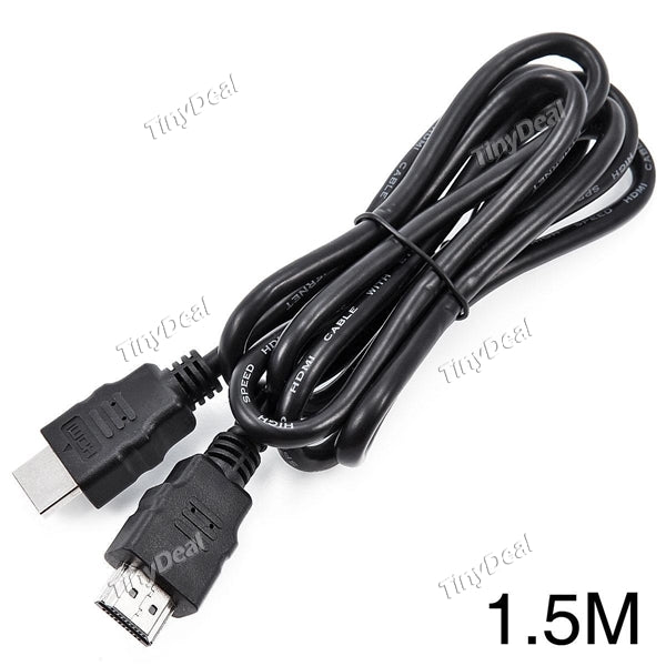 1.5M HDMI Male to HDMI Male 1.4v 1080P 3D Gold Plated Cable Digital Audio/ Video Cable - Black