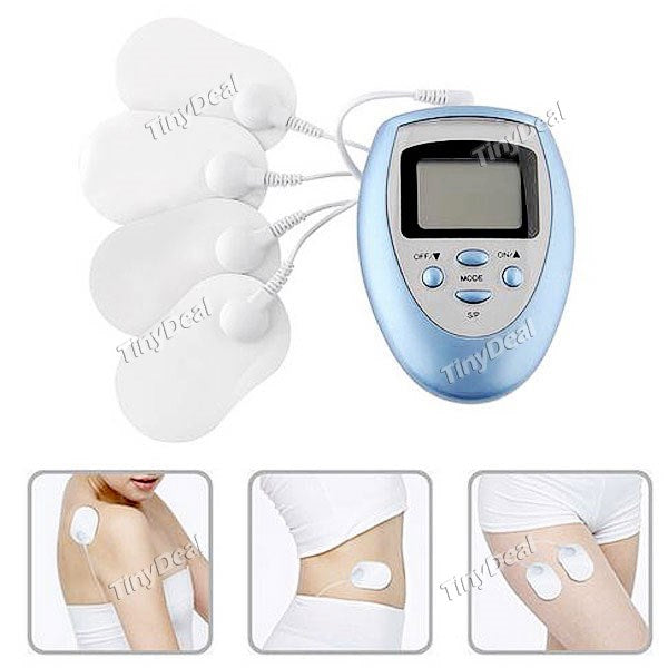 Electronic Pulse Slimming Massager Sports Fat Burn with 4 Massage Pads SMY018