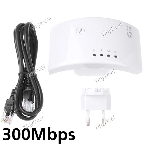 EU Plug 300Mbps Wireless-N WiFi Repeater 802.11N Network Router Range Expander Extender CTH-128256