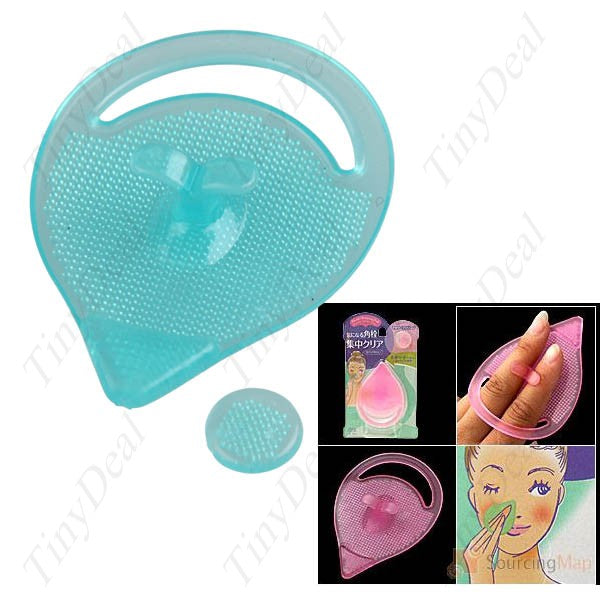 Silicone Drop-Shaped Blackhead Remover Facial Cleansing Pad Manual Exfoliating Tool Facial Care Item Assorted Color HBI-13399