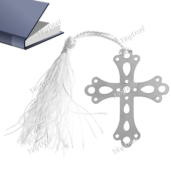 Cross Design Stainless Steel Bookmark Bookmarker Bookmarking for Book Readers - Color Assorted YSN-141666