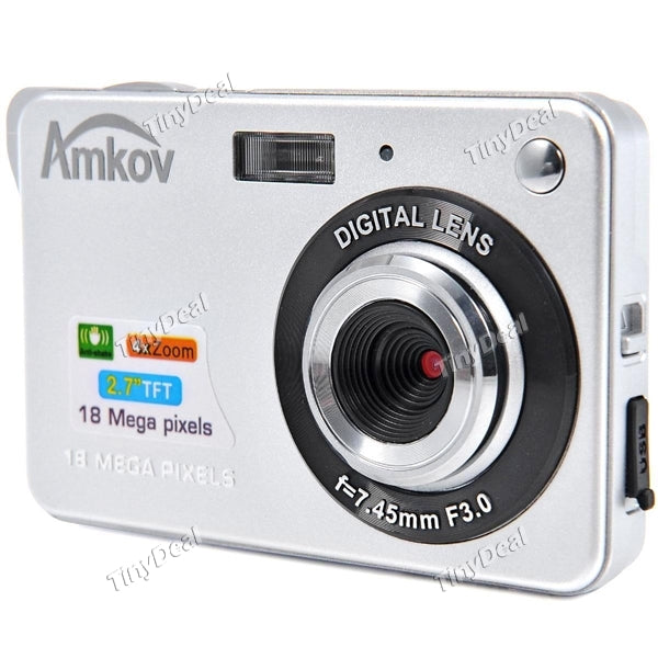 AMKOV 800-C3 2.7" TFT LCD Screen 16.0MP 720P 4X Digital Zoom DC Digital Camera with SD Card Slot VDC-171776
