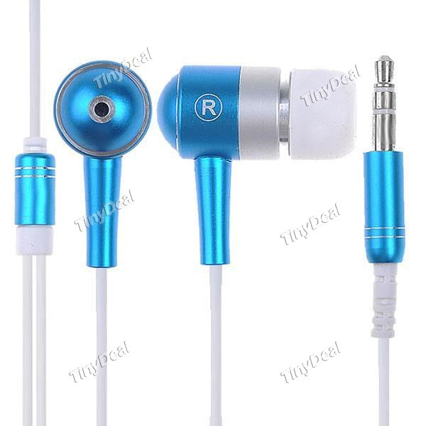 Metal 3.5mm In-ear Stereo Earphones Earpieces Headphones Headset for iPod iPhone Cell Phones MP4 MP3 MHS-196125