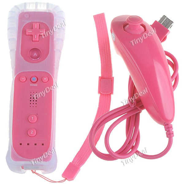 3-in-1 Wii Remote Controller & Wired Nunchuk & Protective Remote Jacket for Nintendo Wii GWIICT09