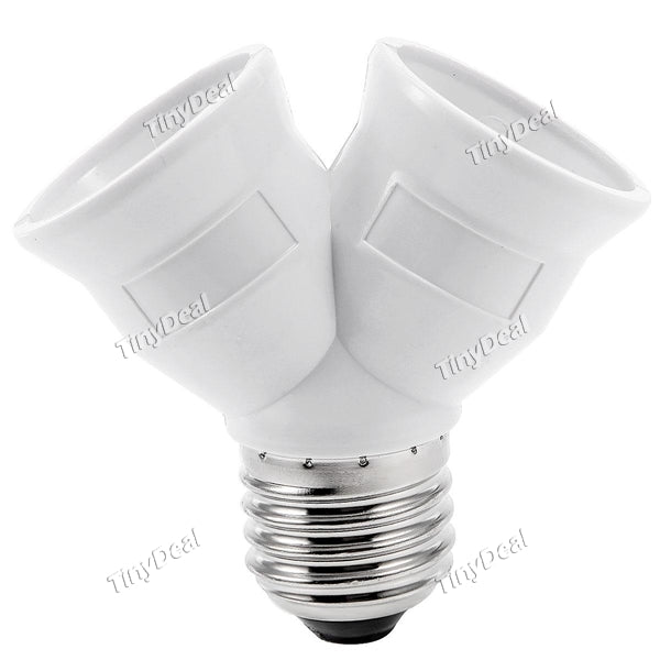 E27 to E27 Light Lamp Bulb Socket 2 Splitter Convertor E27 Bulb Adapter Converter Splitter Lamp Holder HCG-23493