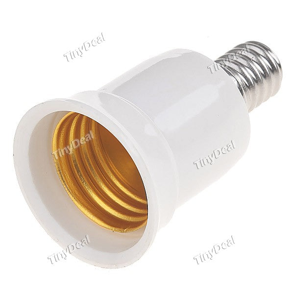 E14 Screw Cap to E27 Socket Base Adapter Converter Holder for LED Halogen CFL Light Bulb HCG-23495