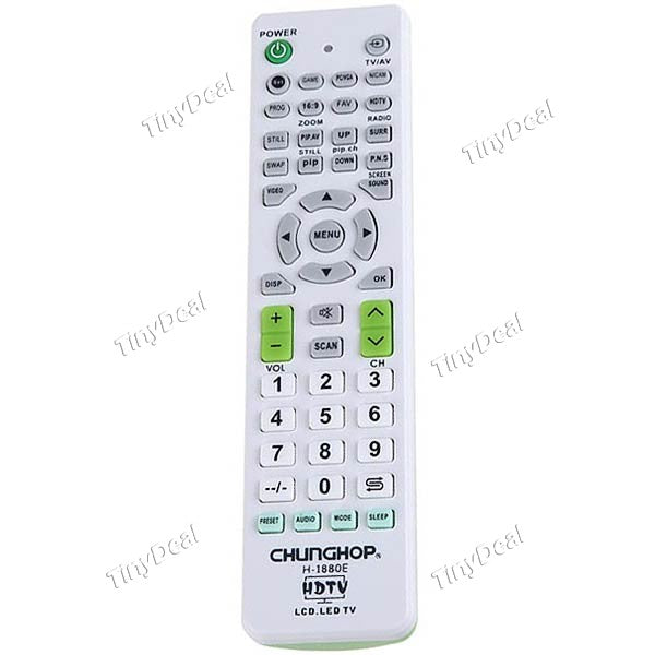 Powered by 2 AA Batteries Universal Remote Control for Most Brand of LCD LED HD TV Television TRC-24691
