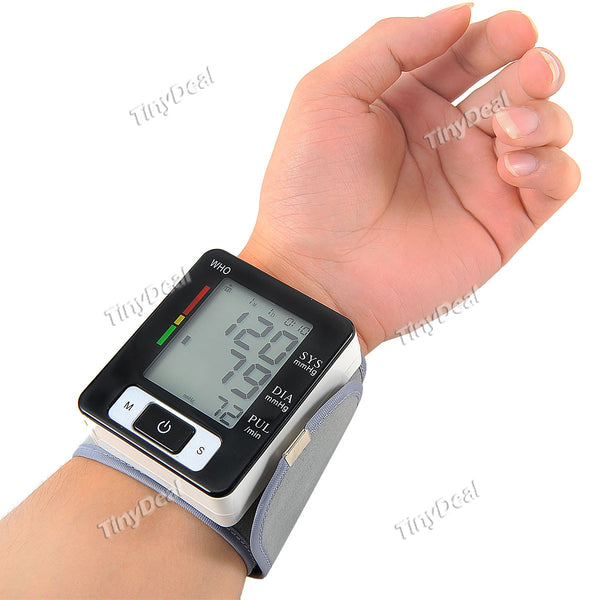 Household Wrist Watch Style Digital Automatic Blood Pressure Monitor Measure Meter Tester Health Kit BKH-257731