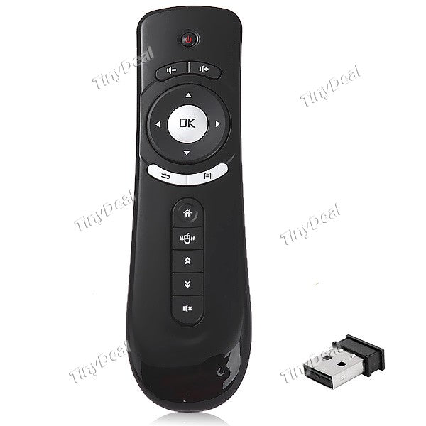 T2 2.4G Wireless Fly Air Mouse+3D Sense Gaming + Android Remote 6 Axis Gyroscope f Google Android TV BOX PC ECATH-265211