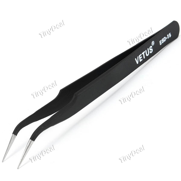 Vetus Original ESD-15 Black Handle Curved Tweezers Nippers Selected Tool EPATH-266688