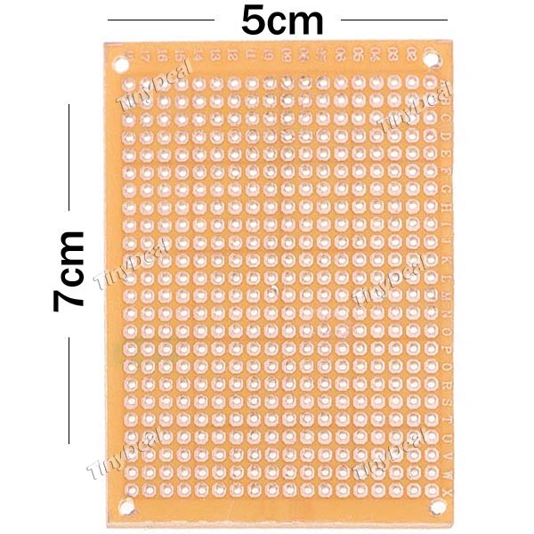 5x7cm Prototype PCB Universal Printed Circuit Board Breadboard - Bakelite Plate with Single Side Copper CTL-26714