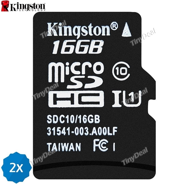 2Pcs KINGSTON 16GB UltimateX Class 10 up to 25MB/s Micro SDHC Card