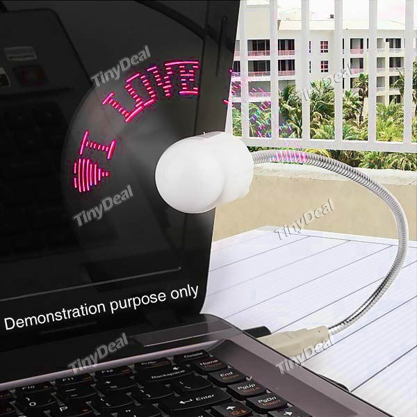 USB Mini Flexible Fan with LED Light ECATH-270584