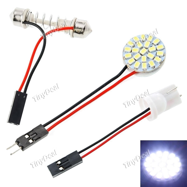 DC 12V 22-SMD 1206 LED Car White Light Lamp Roof / Reading Lamp