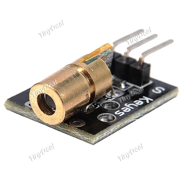 KY-008 Laser Sensor Module Compat for Arduino (Works with Official Arduino Boards) - Black + Glod EDC-276157