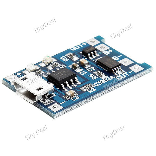 DIY Micro USB Charging Board with Protect - Blue EDC-286338
