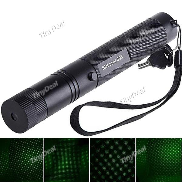 5mW Powerful Focusable Starry Sky Green Laser Pointer Pen with Safety Key Lock & Charger HHI-289445