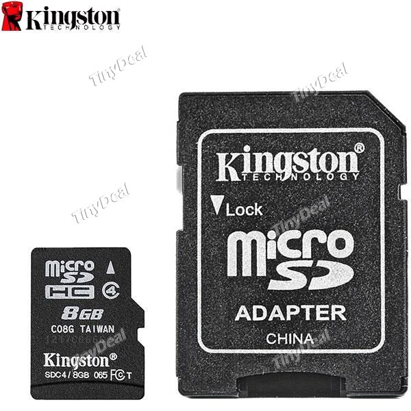 Kingston 8GB Genuine Class 4 TF Micro SD Memory Card with Genuine Card Adapter for Mobile Phone PDA KB-309303
