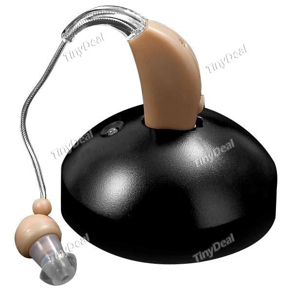 Rechargeable Hearing Aids Sound Voice Amplifier Enhancement Deaf Aid with EU Adapter BKH-310648