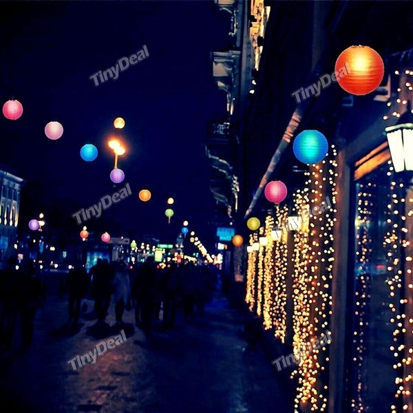4" Multicolor Wedding Paper Lantern Chinese Lantern Lamp Decoration Garden Decoration  TTH-311833