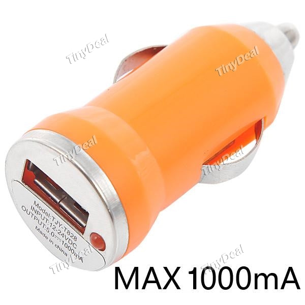 DC 12-24V 1000mA USB Car Charger Adapter for iPhone 4 4s 5 5s 5c SAMSUNG Smartphone iPod MP3 MP4 MP5