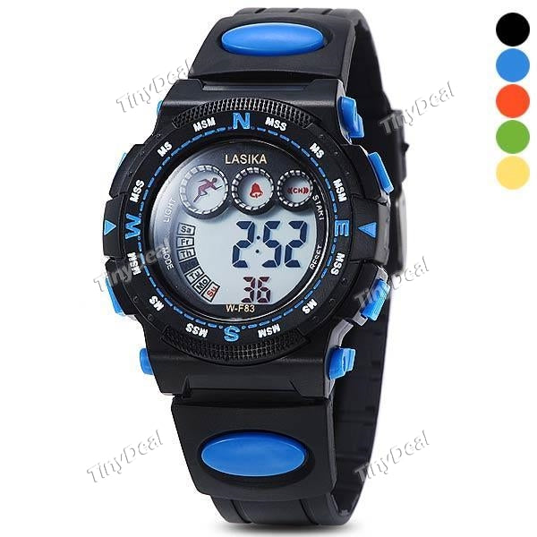 30M Waterproof Multifunctional Sports digital Watch Wristwatch with Rubber Band for Kids WWT-314738