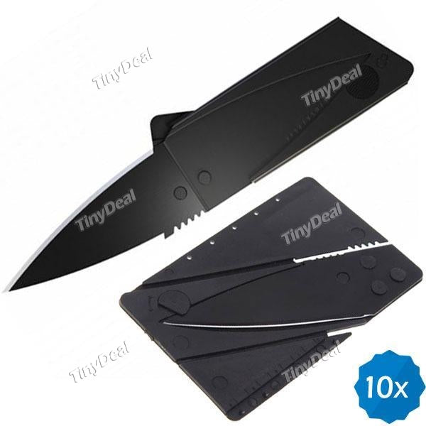 10pcs Stainless Steel Ultralight Creative Folding Portable Credit Card Knives STH-325646