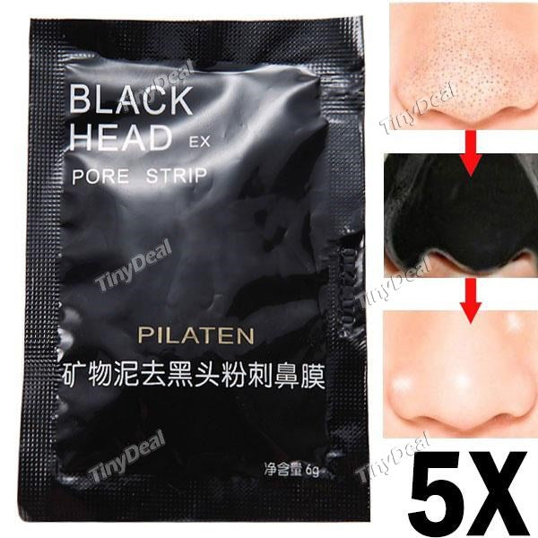 5 pcs 6g Mineral Mud Practical Charcoal Blackhead-Removing Nose Mask Paster Beautifying Sticker KB-326030