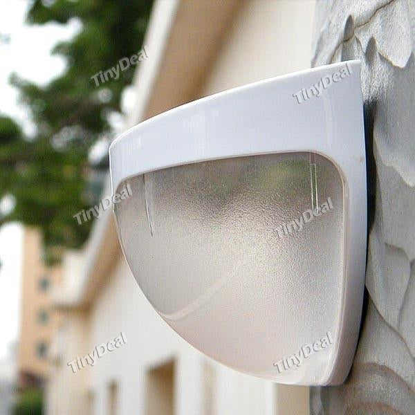 2pcs 6-LED Solar Powered Waterproof Outdoor Fence Gutter Light Garden Lawn Fence Wall Lamp