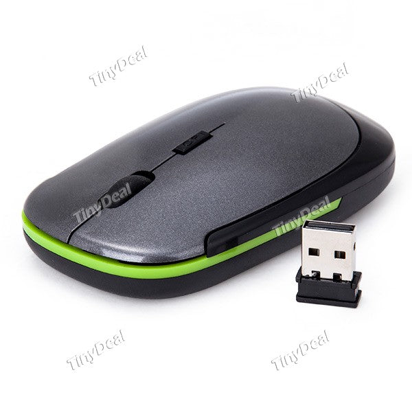 Ultra Thin 2.4GHz Wireless Optical Mouse Mice 800/1600DPI with USB Receiver for PC Laptop Notebook CMS-33865