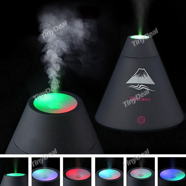 Mini Volcano Ultrasonic Aroma Diffuser Humidifier Air Purifier USB Humidifier with LED Lights HHI-341561
