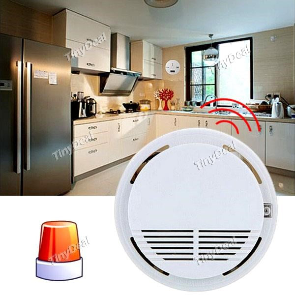 Photoelectric Wireless Smoke Detector Fire Alarm for Home Security SAL-344821