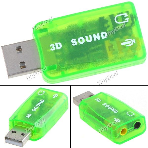 New USB 2.0 External 5.1 CH 3D Audio Sound Card Adapter for PC CSOUAD03