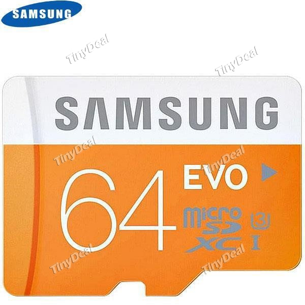 SAMSUNG 64GB EVO Class 10 MicroSDXC UHS-3 4K up to 100MB / s Memory Card