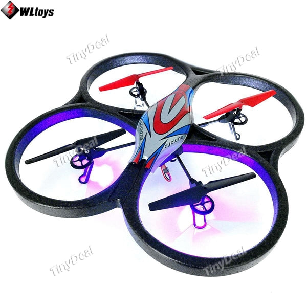 WLtoys V666 4-CH 360°Flips 2.4GHz Radio Control RC Quadcopter with 6-Axis Gyro 720P Camera FPV Monitor RTF TRC-356579