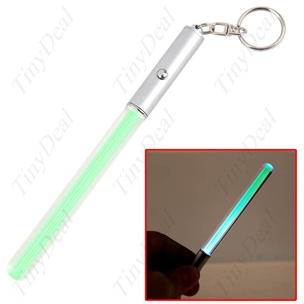Mini LED Flash Light Stick Key Chain Keyring Wand Party Glow Sabre for Concert Party FKCHLS01