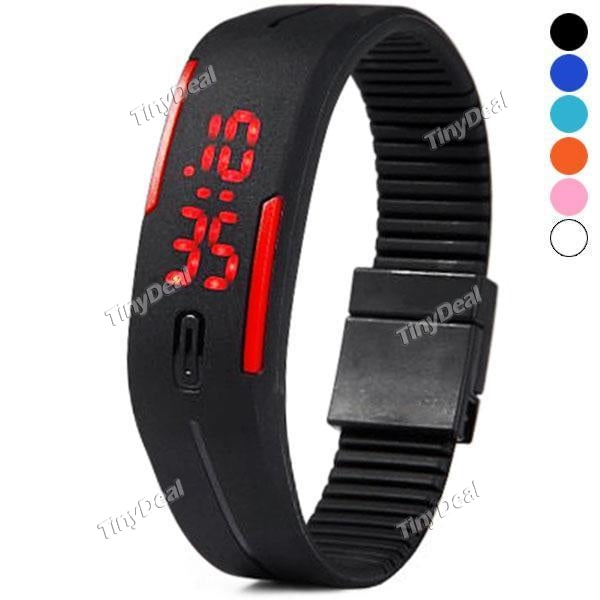 New Silicone Bracelet Electronic Digital LED Sport Stylish Wrist Watch for Men Women Teens WWT-357380