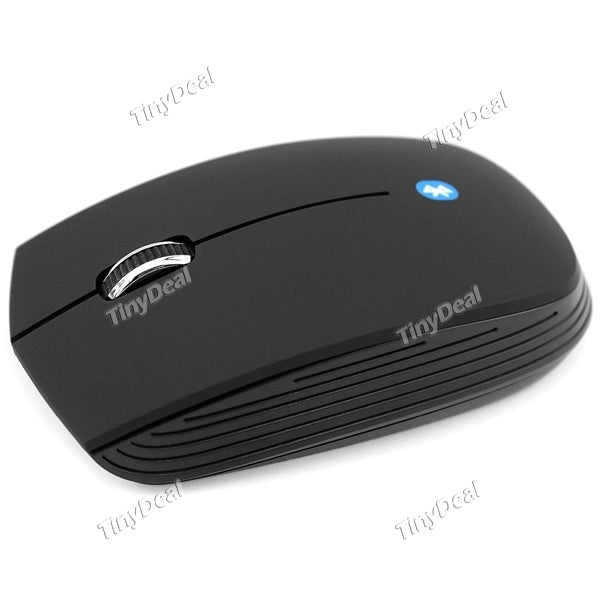 Wireless Bluetooth V3.0 Adapter-free Optical Mouse Mice Adjustable 1600 DPI f Laptop PC Tablet - Black