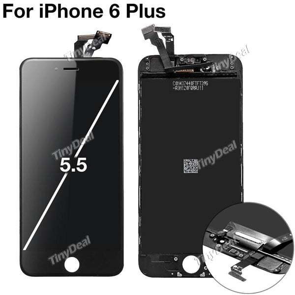 AAA 100% Tested LCD Display Touch Screen Replacement Digitizer Assembly for 5.5" iPhone 6 Plus - Black