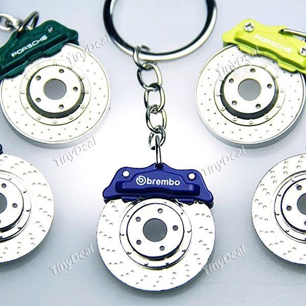 1/2/4/6/10 pcs Disc Brake Style Design Key Ring Car Keychain Key Chain Fashion Men Jewelry - Color Assorted