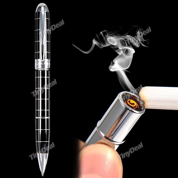 2 in1 USB Electronic Rechargeable Cigarette Lighter & Ballpoint Pen - Assorted Style HHIJL-371315