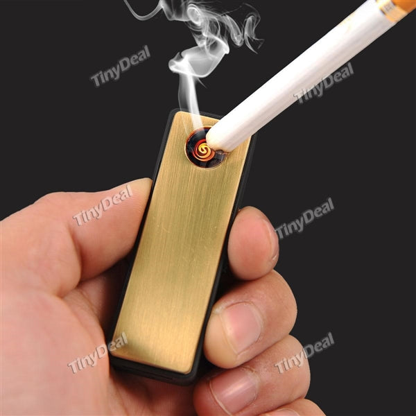 USB Rechargeable Cigarette Lighter Electronic Windproof Lighter - Assorted Color HHIJL-371347