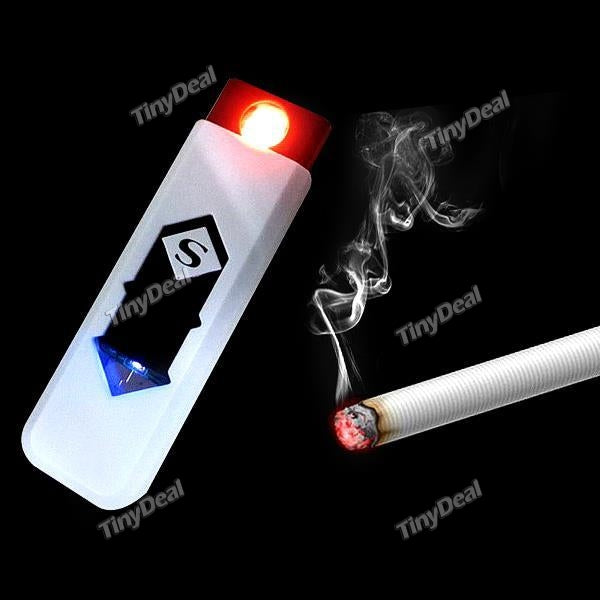 1/2/4/6 pcs USB Rechargeable Cigarette Lighter with Red LED Light