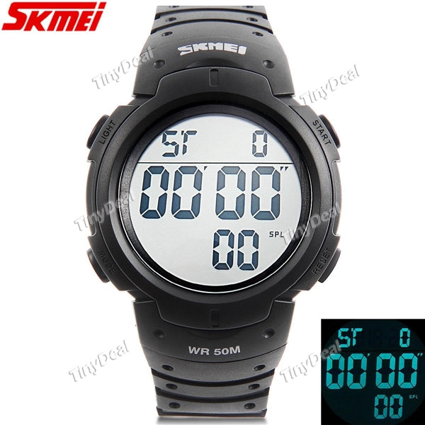 SKMEI Men Boy Simple Style Rubber Band Sports Analog-digital Quartz LED Watch Wrist Watch WWT-372138