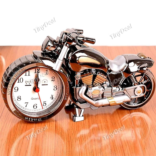 Retro Motorcycle Alarm Clock Desktop Clock Autobike Craft for Gift - Assorted Color HHI-374666