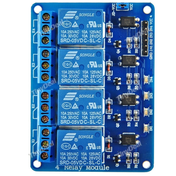 4-Channel 5V Relay Module Low Strigger for Arduino EDT-375186