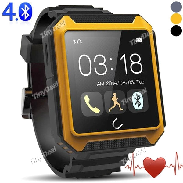 U TERRA Bluetooth 4.0 IP68 Water Resistant Pedometer Anti Lost Smart Watch Compatible With IOS & Android WWT-376161