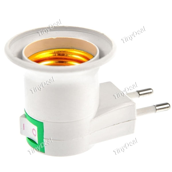 1/2/4 pcs E27 Base Socket EU Plug Night Light With Power On-off Control Switch