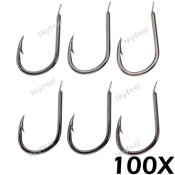 100pcs Carbon Steel Fishing Hook (6/0) Fishing Tackle SFS-384037