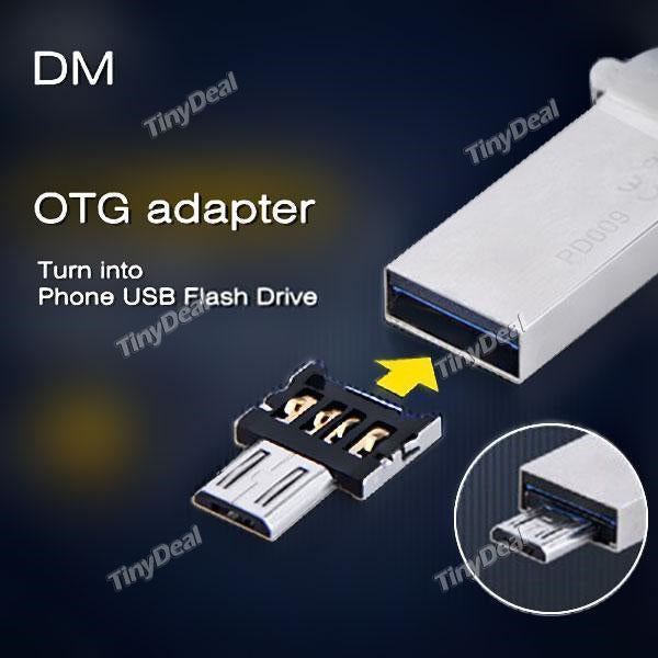DM Micro USB to USB OTG Adapter for U-disk Samsung Galaxy Xiaomi Smartphones EUD-386426
